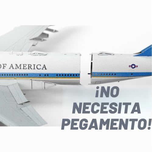 Kit de construcción Fascinations ME1001 del avión Boeing 747 Air Force One en acero 3D 4