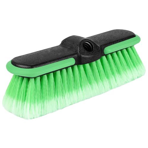 Liqmeivre 10 Car Wash Brush Head Scrub Brush Attachment for Extension Pole Outdoor Cleaning Tool for Window Wall Floor Deck Patio