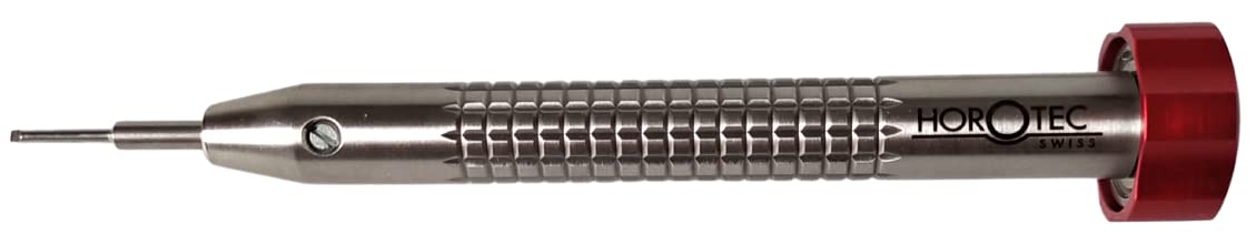 Horotec MSA 01.018-150 - Cacciavite per orologi con testa in alluminio e cuscinetto a sfera, manico Ø 1,50 mm, alluminio