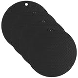 WLLHYF 4 Stück Untersetzer für heiße Gerichte Silikon-Untersetzer Rund Hitzebeständig Topfuntersetzer Matte für Heiße Töpfe und Pfannen rutschfeste Heiße Pads für Küchentopflappen Heiße Gerichte