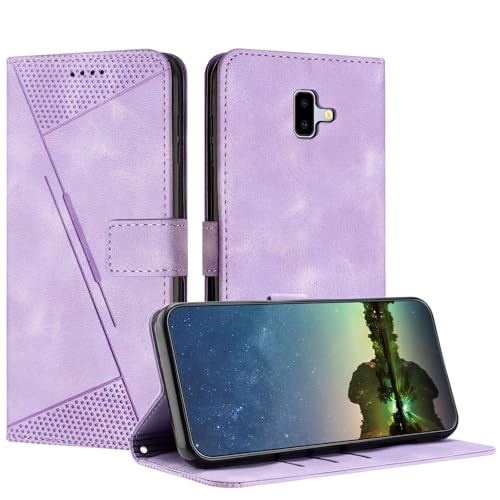Mo-Beauty Etui Coque pour Samsung Galaxy J6 Plus 2018 / J6 Prime, Coque de Telephone en Cuir de Première Qualité [Pochette de Portefeuille] Compatible avec...