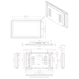 VSDISPLAY Przemysłowy przedni monitor dotykowy IP65, pojemnościowy dotykowy 10 punktów, obudowa ze stopu aluminium, 15,6 cala, 1920 × 1080