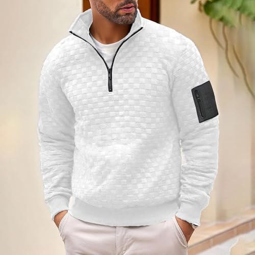 Chaqueta polar impermeable con cremallera un cuarto para senderismo 2