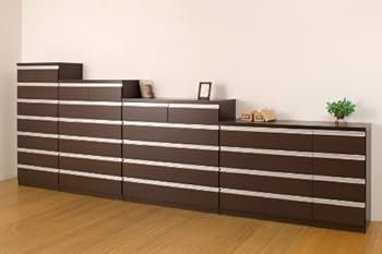 Amazon｜ナサ流通企画 デザインチェスト 幅100cm 5段タイプ ダーク