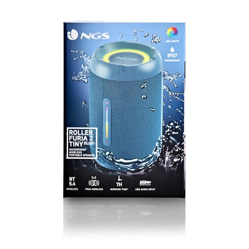 Haut-parleur Bluetooth portable puissant 20W NGS Roller Fury 2 Tiny Blue TWS - 5