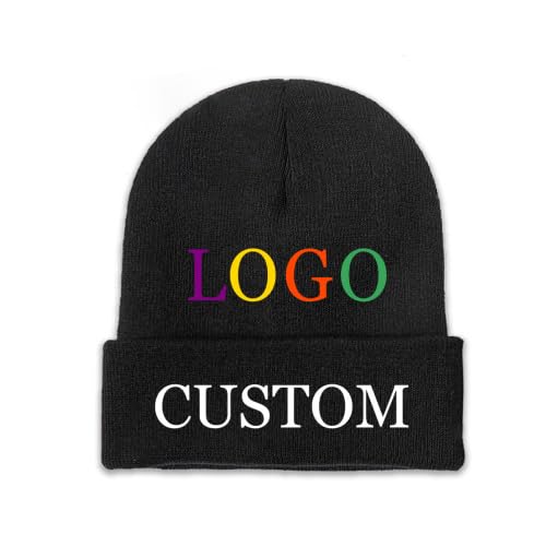 Custom Bulk Winter Hat with Your Logo - Black Beanie for Men