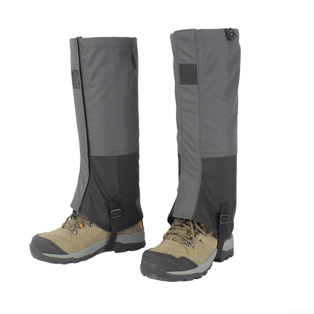 Guêtres d'extérieur fonctionnelles avec sangle supérieure à boucle sécurisée et forme conforme à la cheville pour plus de stabilité sur terrain inégal et conditions météorologiques variables (noir)