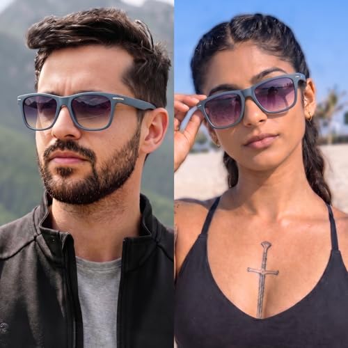 Image of UV Protected Sunglasses Goggles Eyewear Frame TR-90 For Men And Women (Unisex) Unbreakable Stylish Square