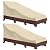 Vailge Waterproof Patio Chaise Lounge Cover, 600D Heavy Duty Outdoor Lounge Chair Covers,UV Resistant Patio Furniture Covers,2 Pack-Medium,Beige & Brown