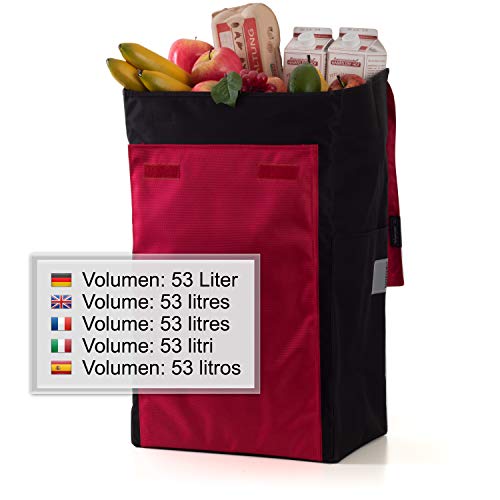 Andersen Shopper Royal XXL Sondermodell Alu klappbar mit Luftreifen Ø 25 cm und 53 Liter Tasche Jante rot – Bild 7