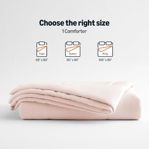 Amazon Basics Cooling Comforter, Temperature Regulating Blanket for Hot Sleepers, Summer & All Season Bedding, Lightweight, 106"x90", King, Pink - image 6