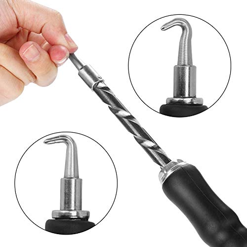 4 Pieces Automatic Rebar Tie Tool, Rebar Tie Wire Twister, Rebar Wire Twister, Rebar Tie Wire Tool, Pull Tie Wire Twister (Curved and Straight Hook) - Thumbnail 3