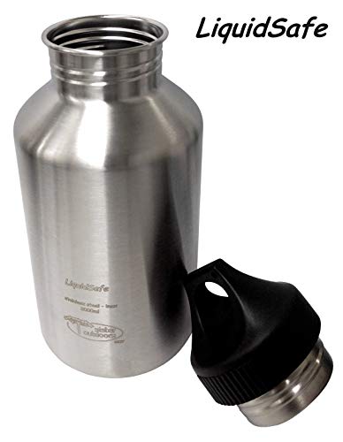 Garrafa LiquidSafe NÃO térmica, de aço inox, de dois litros