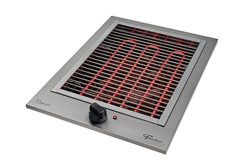 FISCHER CHURRASQUEIRA COOKTOP ELÉTRICA COM PEDRA VULCÂNICA INOX 2...