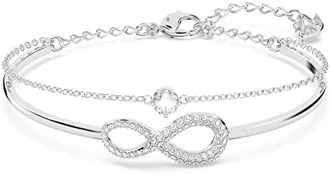 SWAROVSKI Women's Infinity Crystal Jewelry Collections, Rhodium & Rose Gold Tone Finish