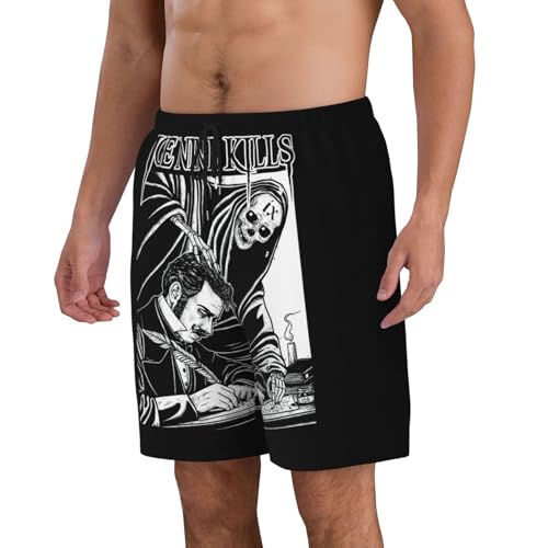 Men's Casual Swim Trunks for Ice 9 Kill Swimming Beach Shorts Mesh Lining for Party2