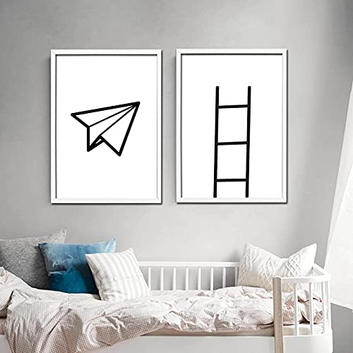 Toile peinture style nordique pour salon moderne x2