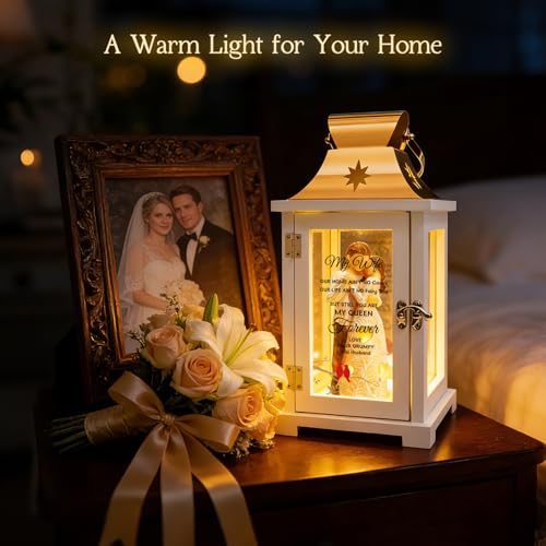 Gift for Wife, Best Mother's Day Valentines Day Anniversary Birthday Gifts Lantern for Wife Christmas - Image 5