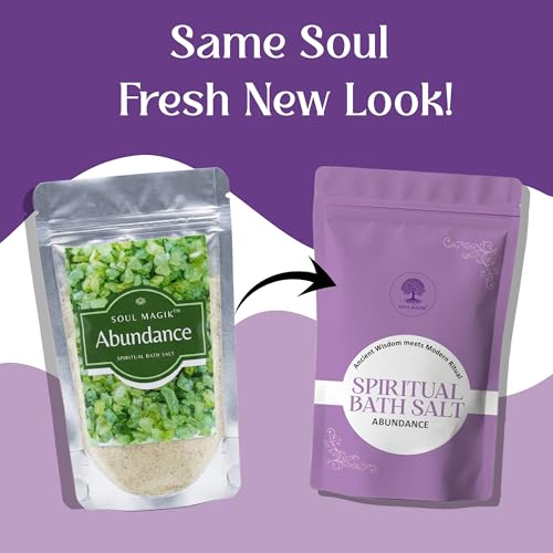 Image of Pure & Natural Abundance Spiritual Bath Salt 200g | Spiritual Bath for Prosperity, Wealth & Success | Aura Cleansing, Positive Energy & Manifestation Ritual Bath