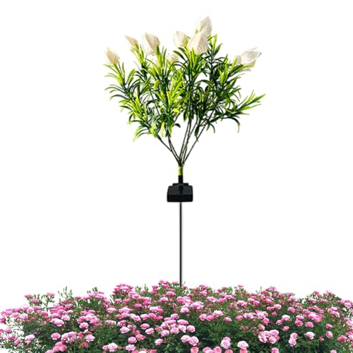 Mimoqk Solar Garden Lights, Solar Powered Led Flower Lights For Patio, Flowerbed, Pathway, Christmas Decorations, And Outdoor Lighting, Illuminating Outdoor Spaces And Outdoor
