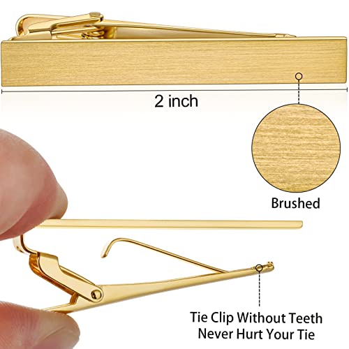 HAWSON 2 inch Tie Clip for Men in 1pcs/ 3pcs/4 pcs, Tie Bar Clip for Men's Skiny Necktie, Tie Pin Clip Gift Set for Working2