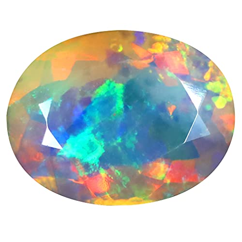 Opale arc-en-ciel naturelle 4.43 ct non chauffée pour remplacer une gemme synthétique avec élégance