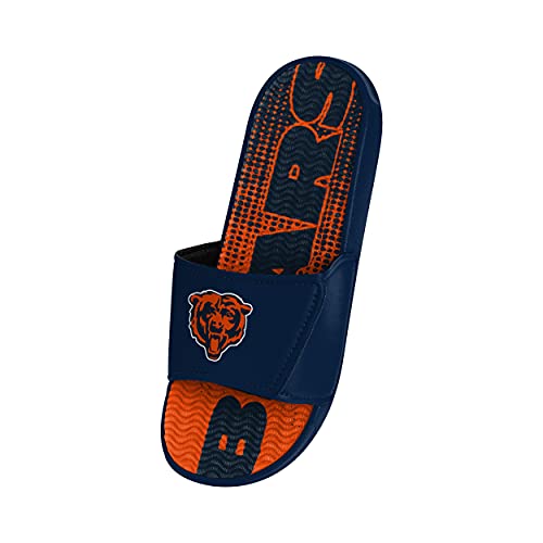 FOCO Chicago Bears NFL Mens Gradient Wordmark Gel Slide - M3