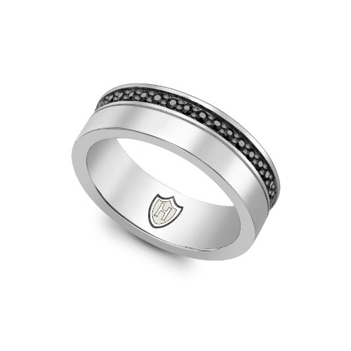 Bague Homme Argent 925 de prestige ornée d'un Saphir élégant en taille 66