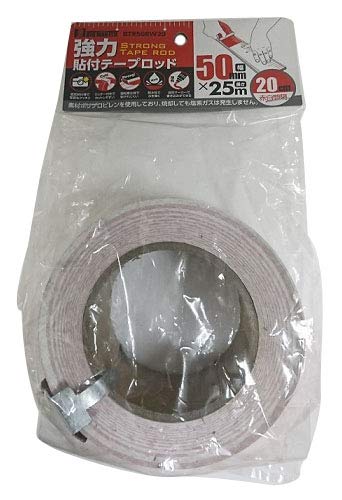 ビッグマン 強力貼付 テープロッド 20cm 50mm×25mm 赤白 BTR50RW20