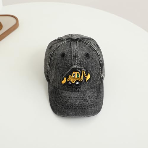 Toddler Sun Hat Cute Cartoon Truck Embroidered Baby Boys Girls Denim Baseball Caps Kids Spring Summer Hats4