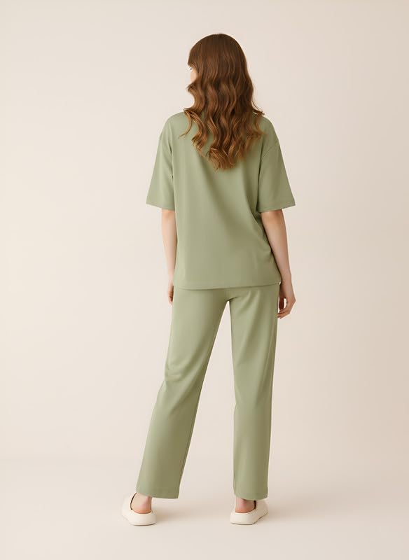 Image of My Swag Women Night Suit Cotton | Stylish Printed T-Shirt Pajama Set | Comfortable Sleepwear, Lounge Wear & Daily Home Wear | Plus Size