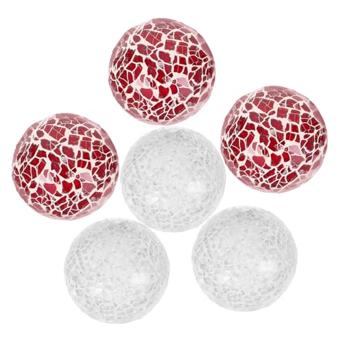Sphères en mosaïque de verre décoration d'intérieur haut de gamme ornement table amosfun - 5