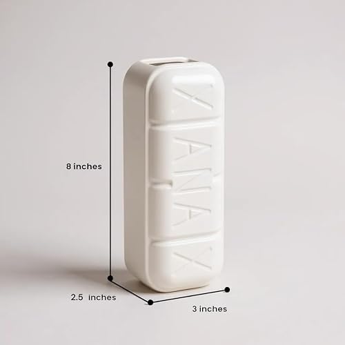 Miniatura 3 de Xanax Florero  Decoración para el hogar Funky  Jarrón de cerámica Chill Pill  Decoración de dopamina  Macetas divertidas  Decoración extraña