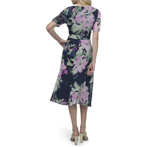 Image of DKNY Women's 3 /4 Sleeve Faux Wrap Dress