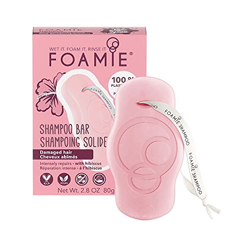 Foamie Shampoo solido con olio di ibisco per capelli secchi e rafforza e nutre quelli danneggiati 100% vegano e senza plastica che 80 g