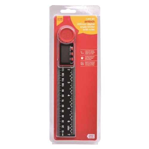 Buscador de ángulos digital P5330 herramienta de medición angular con regla Amtech 200 mm 3