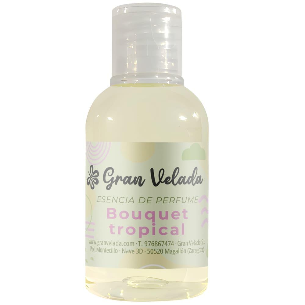 Gran Velada - Duftöl Parfümöl Bouquet Tropical 1000 ml für Parfüms | Seifen und Kerzen | Frische Zitrusnoten | Blumiges Aroma | DIY Kosmetik Rohstoff | Professionelle Duftöl für Hobbyisten
