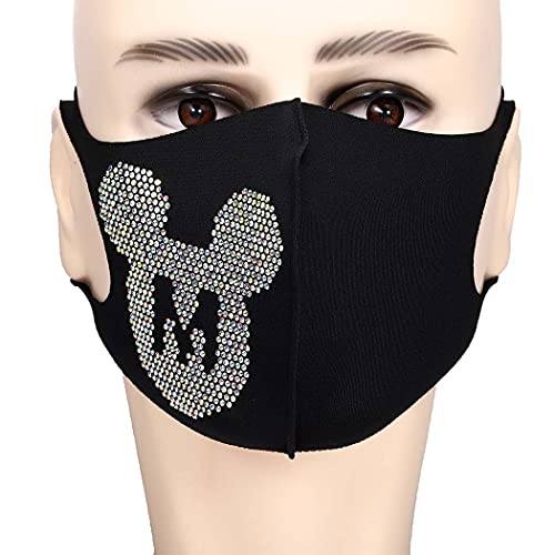 Salliy Rhinestone Mesh Mask Sparkly Crystal Halloween Masquerade Face Masks Glitter Face Covering Jewelry For Women And Girls #TOP6