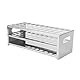 Oumefar 3 Schichten Hochwertige Reagenzglas Rackhalter Labor Laborgeräte aus rostfreiem Stahl Reagenzglashalter 40 Löcher für Zentrifugenröhrchen Reagenzglas(15 5mm)