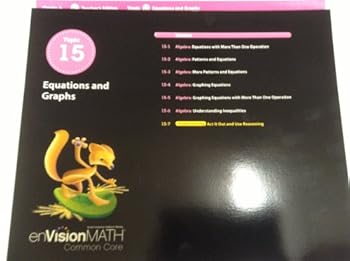 Unknown Binding enVision Math Grade 6 Teacher's Edition: Topic 15 Equations and Graphs (Common Core) Book