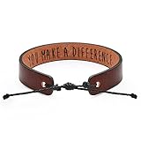 Teacher Appreciation Gifts for Men Gifts for Him You Make A Difference Graduation Gift Leather Brace