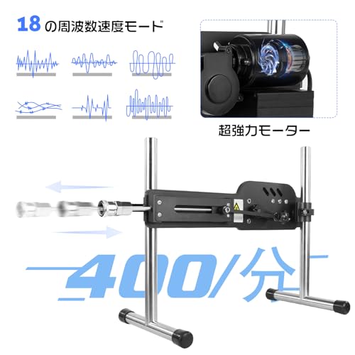 ピストン ディルド ANNGEOK電動ピストンマシン男性用 セックスマシーン バイブ オナホール セックス玩具 アナニー 男性用 電動オナホ 人気 アナル オナニーマシーン 18種類伸縮モード リモコン付き 自動 スピード 初心者 大人のおもちゃ 付き調節可能 3xLRアダプター、延長ポール、オナホール、ディルド付き - 画像3
