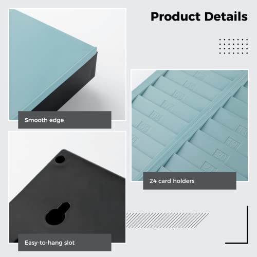 Time Card Rack, 24 Pocket Wall Mounted Time Card Holder, Time Card Organizer For Attendance Recorder Punch Time Offices Warehouses Factories. 16.33 X 8.26In (1Pcs) #TOP2