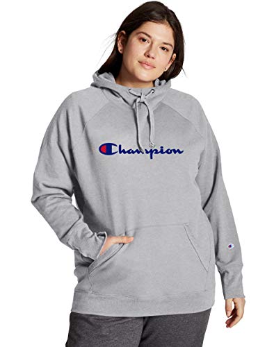 Champion Women's Plus Size Hoodie, Oxford Gray, 2X
