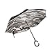 Mnsruu Paraguas invertido con patrón de Camuflaje, Doble Capa, Plegable, Resistente al Viento, antiUV, Resistente al Viento, Paraguas de Viaje para Mujeres y Hombres