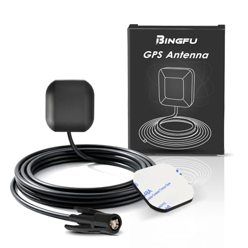 Bingfu Antena GPS Coche con Conector WICLIC Antena de Navegación GPS Activa e Impermeable para Vehículos, Compatible con Sistemas de Navegación Estéreo para Coche Mediante Puerto WICLIC