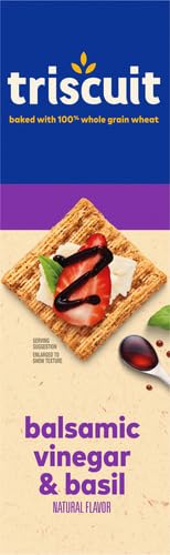 Miniatura 22 de TRISCUIT Galletas, vinagre balsámico y sabor a albahaca, 1 caja (8.5 oz)