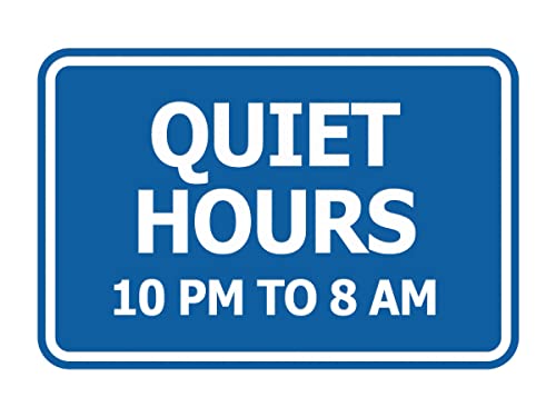 Panneau Quiet Hours 22h-8h encadré Signs ByLITA de qualité supérieure