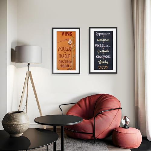 Picrit 14x24 Picture Frame 3 Pack, Black Poster Frame, Display Poster 11 x 22 with Mat or 14 x 24 without Mat for Horizontal or Vertical Wall Mounting