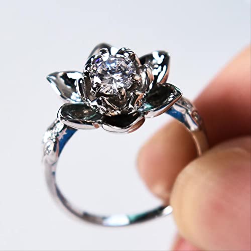 Bague fleur en argent S925 idéale pour mariages et soirées chics
